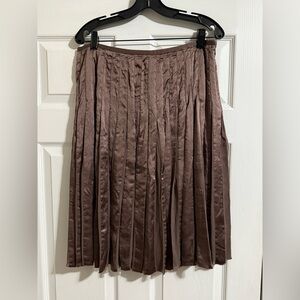 Elie Tahari Brown 100% Silk Skirt - Size 10 - NWT